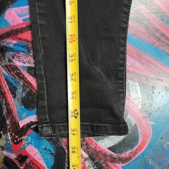 Jessica Simpson black high-rise skinny jeans size 12/31 - stretch denim, comfy - Picture 7 of 10